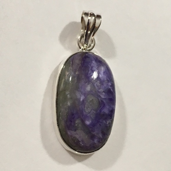 Jewelry - Charoite Pendant set in 925 Silver